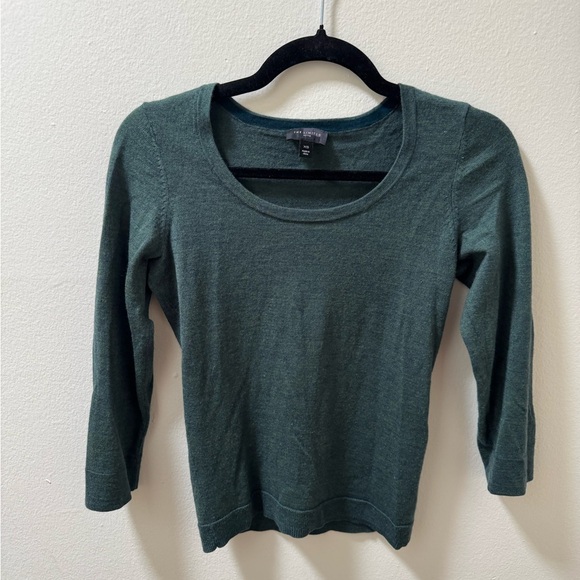 The Limited Tops - The Limited Forest Green Long Sleeve Top Size Petite Extra Small